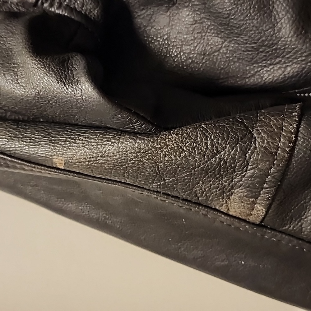Leather motorcycle jacket By Contempo Casuals 1990 or so  Small - Picture 11 of 17